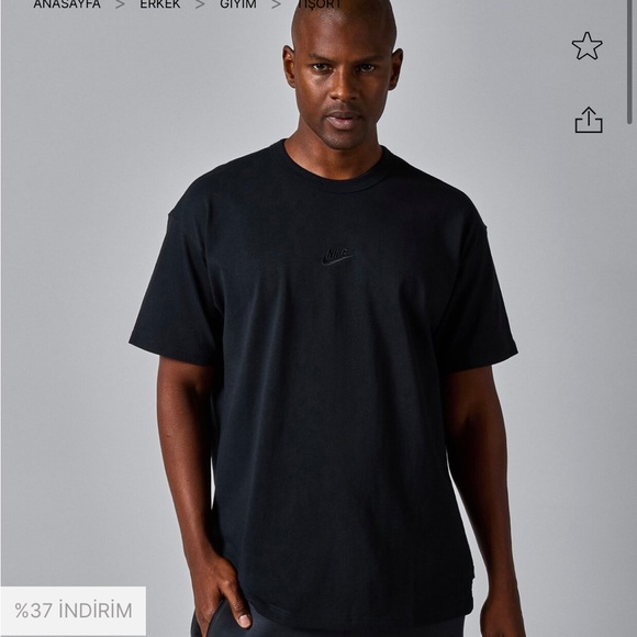 Nike Other - Nike Sportswear Premium Essentials T-Shirt Center Swoosh Black Loose Fit